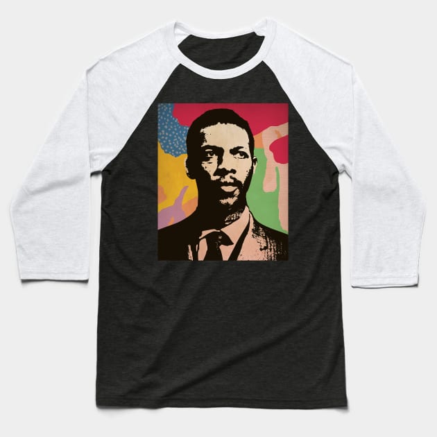 Vintage Poster - Ornette Coleman Style Baseball T-Shirt by Pickle Pickle